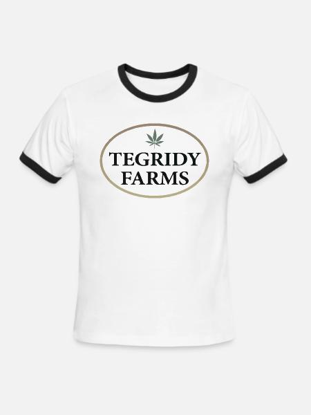 tegridy farms - Men's Ringer T-Shirt - white/black