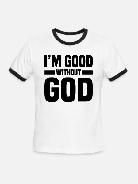 atheists - Men's Ringer T-Shirt - white/black