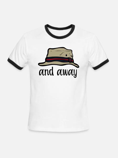 And Away - Men's Ringer T-Shirt - white/black