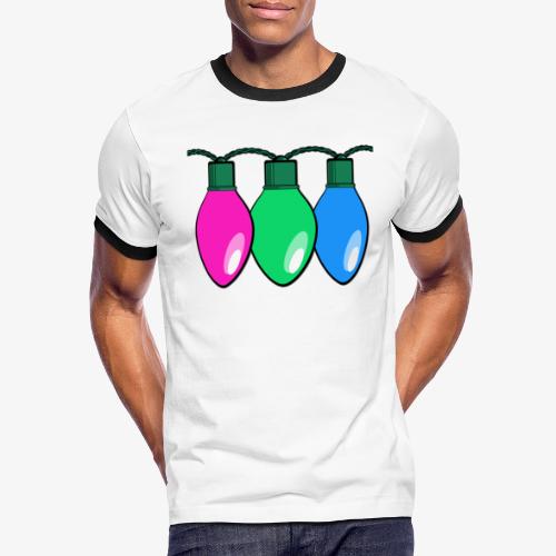 Polysexual Pride Christmas Lights - Men's Ringer T-Shirt