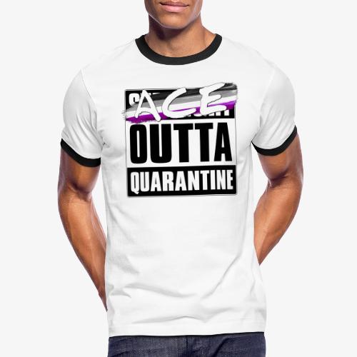 Ace Outta Quarantine - Asexual Pride - Men's Ringer T-Shirt