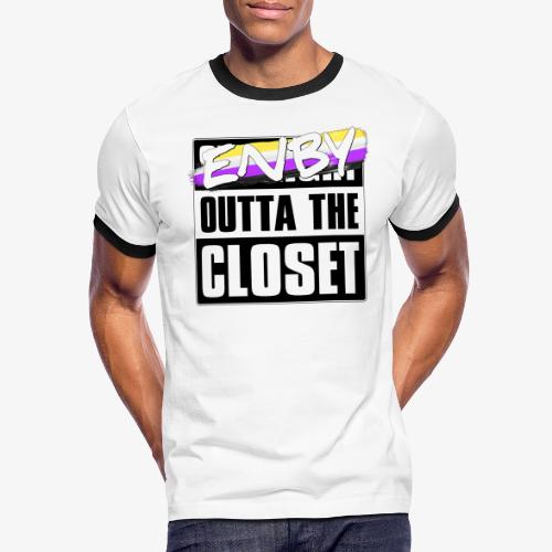 Enby Outta the Closet - Nonbinary Pride - Men's Ringer T-Shirt