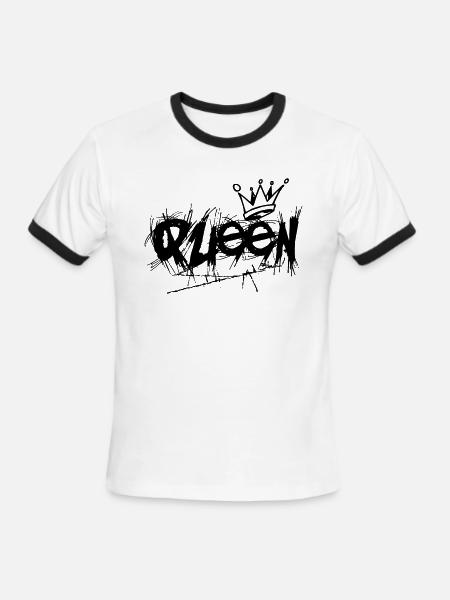 Queen Couple - Men's Ringer T-Shirt - white/black
