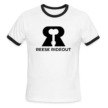 Reese Rideout - Men's Ringer T-Shirt - white/black - Front - Jackson (183cm)
