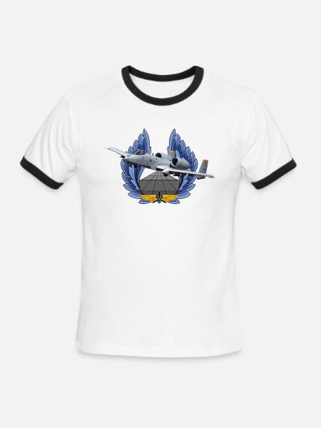 A-10 Thunderbolt - Men's Ringer T-Shirt - white/black