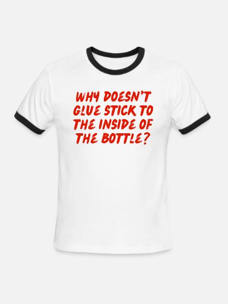 Glue - Men's Ringer T-Shirt - white/black