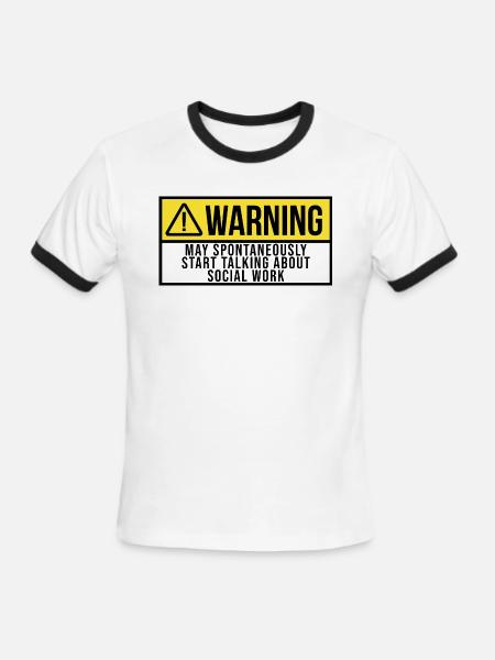 Social Work - Men's Ringer T-Shirt - white/black