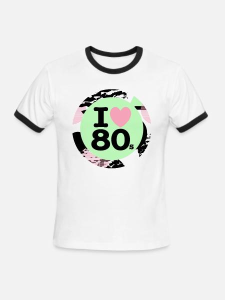 I Love 80s - Men's Ringer T-Shirt - white/black