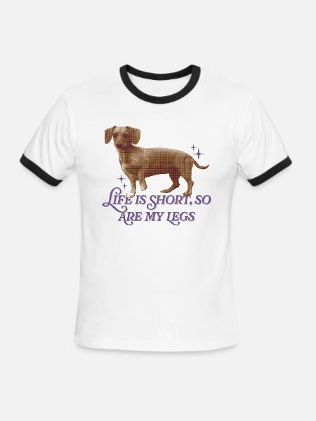 Life Is Short  - Men's Ringer T-Shirt - white/black