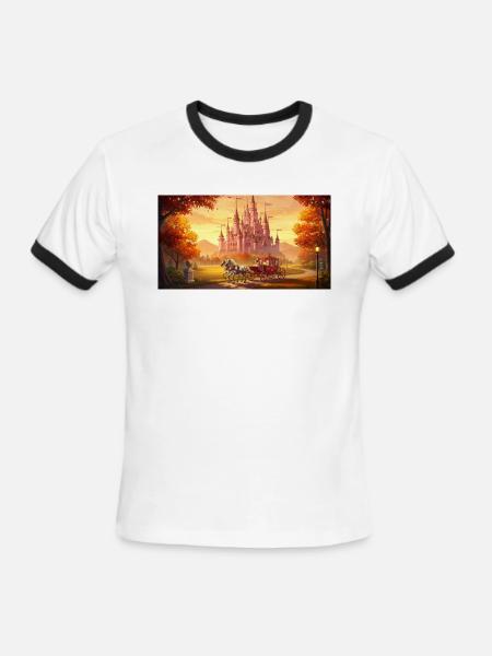 "A captivating digital painting - Men's Ringer T-Shirt - white/black