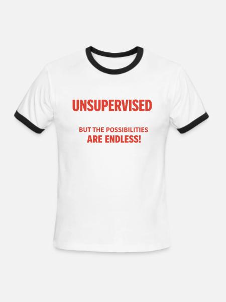 Endless Possibilities Unsupervised - Men's Ringer T-Shirt - white/black