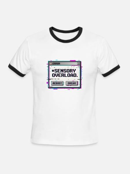Sensory Overload - Men's Ringer T-Shirt - white/black
