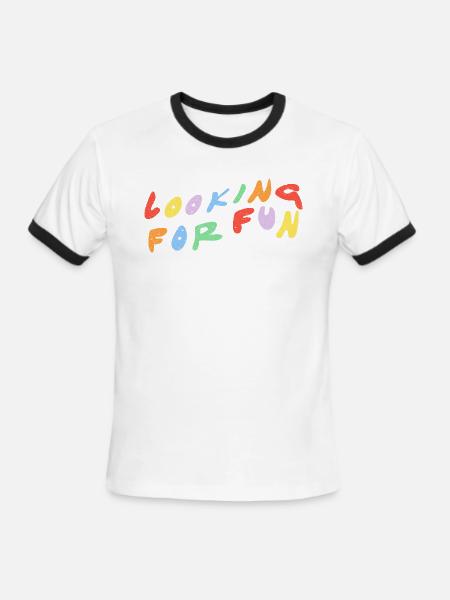 Looking for Fun - Men's Ringer T-Shirt - white/black