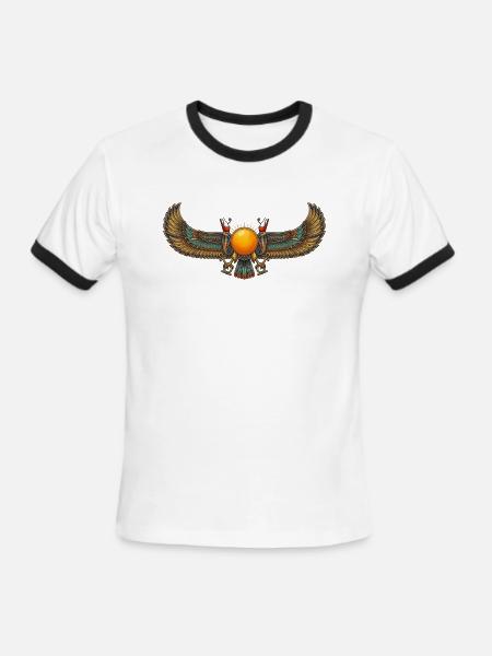 Solar Winged Emblem - Men's Ringer T-Shirt - white/black
