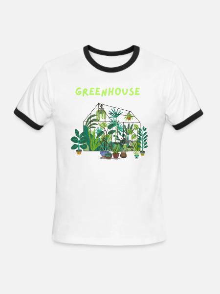 Greenhouse white - Men's Ringer T-Shirt - white/black