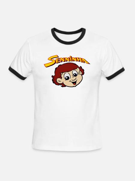 Senninha Ayrton senna - Men's Ringer T-Shirt - white/black