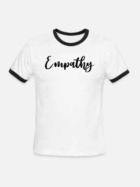 EMPATHY - Men's Ringer T-Shirt - white/black