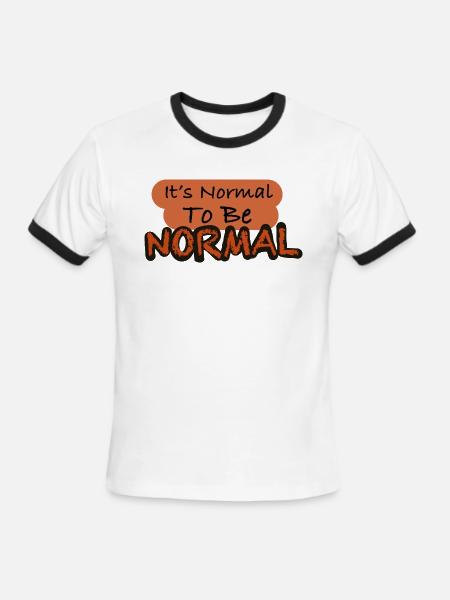 Normal is different - Men's Ringer T-Shirt - white/black