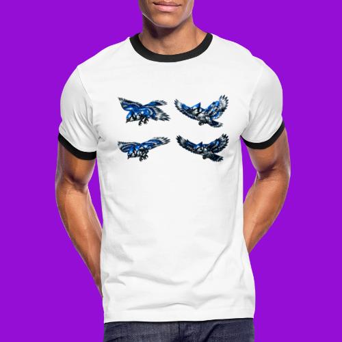 Silver Blue Jay Flight Stages - Men's Ringer T-Shirt