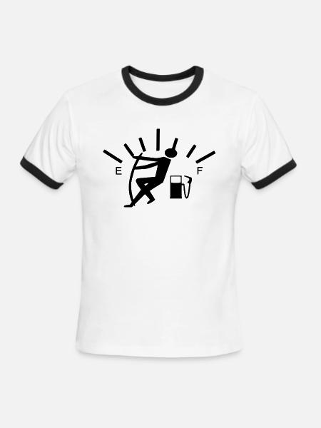 Level 1 - Men's Ringer T-Shirt - white/black