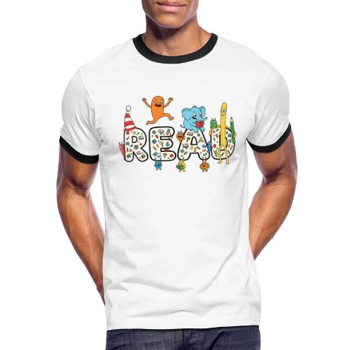 Whimsical READ Kids Cartoon - Men's Ringer T-Shirt