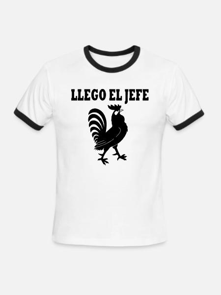 Cock Shirt Jefe - Men's Ringer T-Shirt - white/black