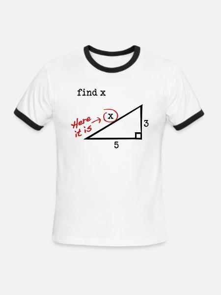 find x - Men's Ringer T-Shirt - white/black