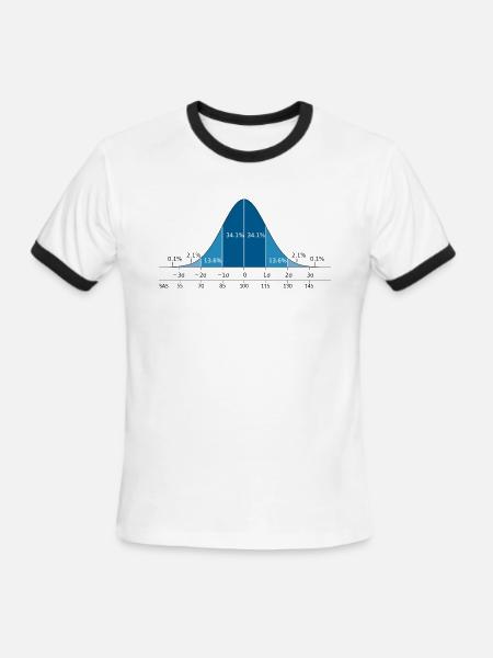 Normal distribution - Men's Ringer T-Shirt - white/black