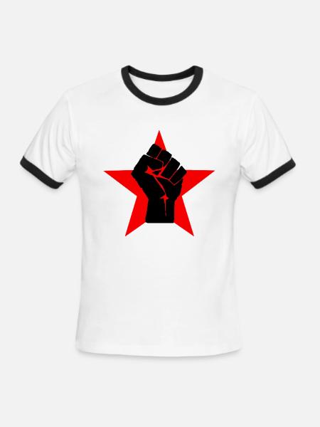 Black Power - Men's Ringer T-Shirt - white/black
