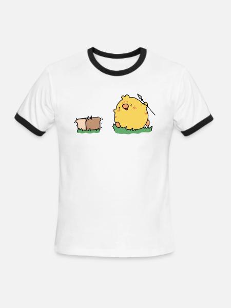 Bread Hunting - Men's Ringer T-Shirt - white/black