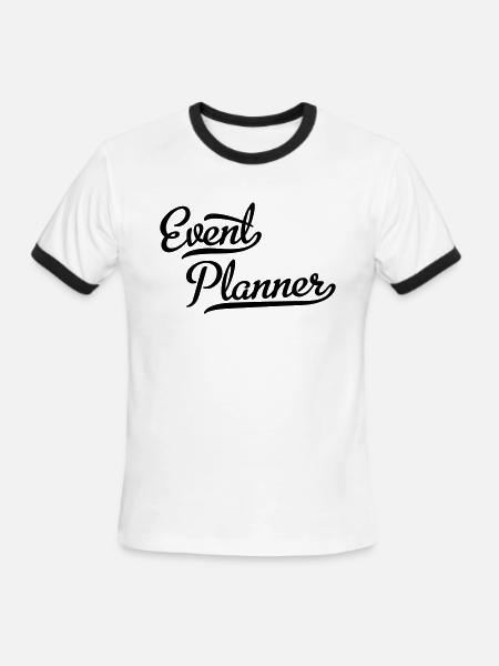 Event Planner - Men's Ringer T-Shirt - white/black