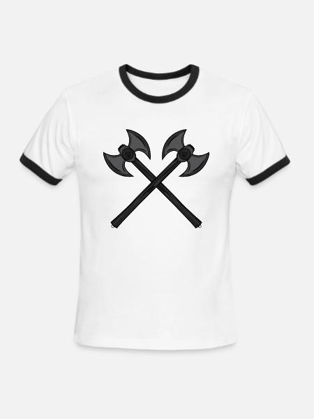Axe - Men's Ringer T-Shirt - white/black