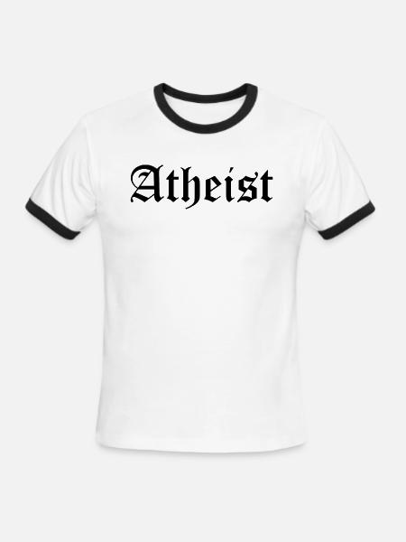 Atheist - Men's Ringer T-Shirt - white/black