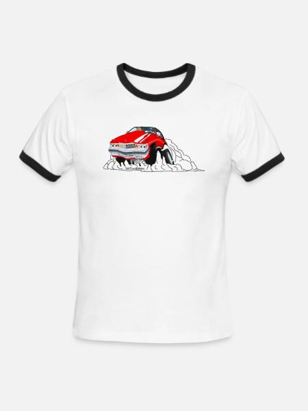 1979 Cadillac Coupe deVille - Men's Ringer T-Shirt - white/black