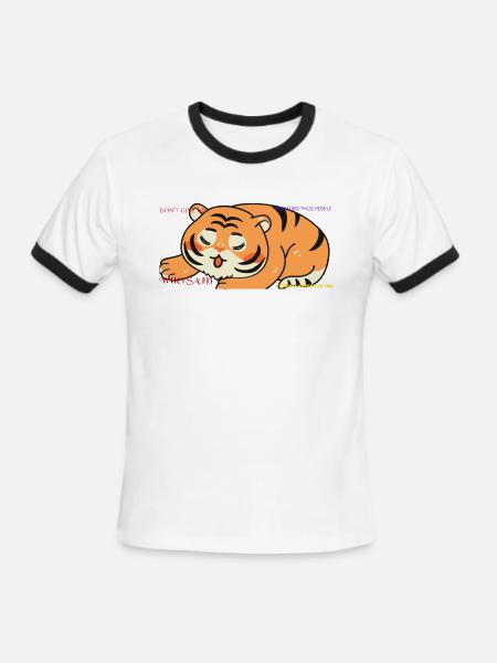 Tiger Advice - Men's Ringer T-Shirt - white/black