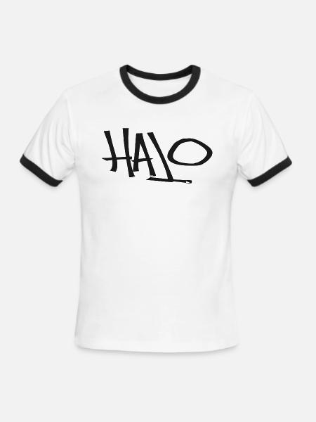 halo - Men's Ringer T-Shirt - white/black