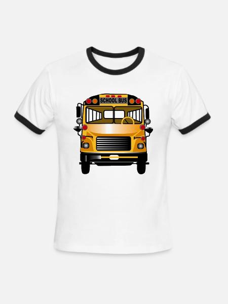 School Bus - Men's Ringer T-Shirt - white/black