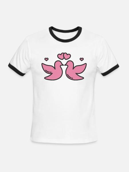 funny valentines - Men's Ringer T-Shirt - white/black
