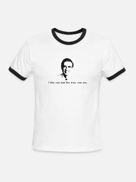 Mr Rogers Wsdom - Men's Ringer T-Shirt - white/black