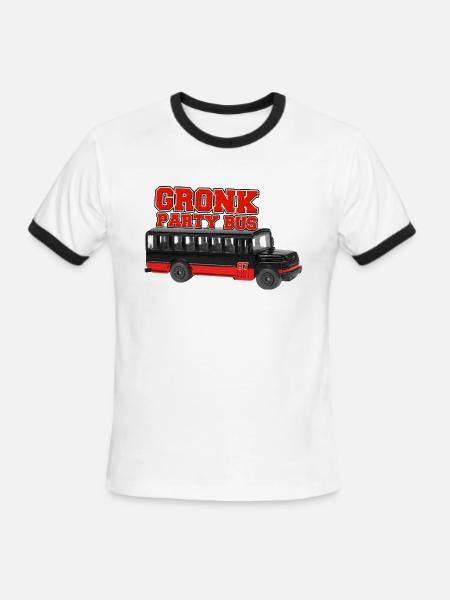 Rob Gronkowski Gronk Party Bus - Men's Ringer T-Shirt - white/black