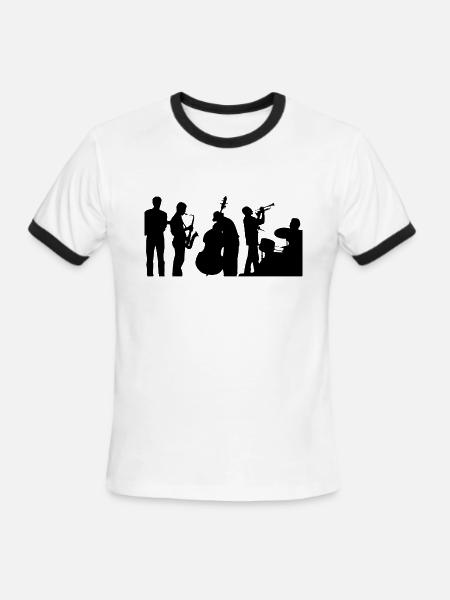Jazz - Men's Ringer T-Shirt - white/black