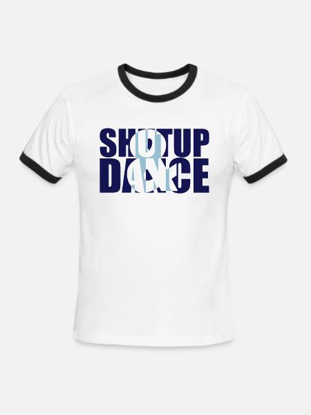 shut up and dance - Men's Ringer T-Shirt - white/black