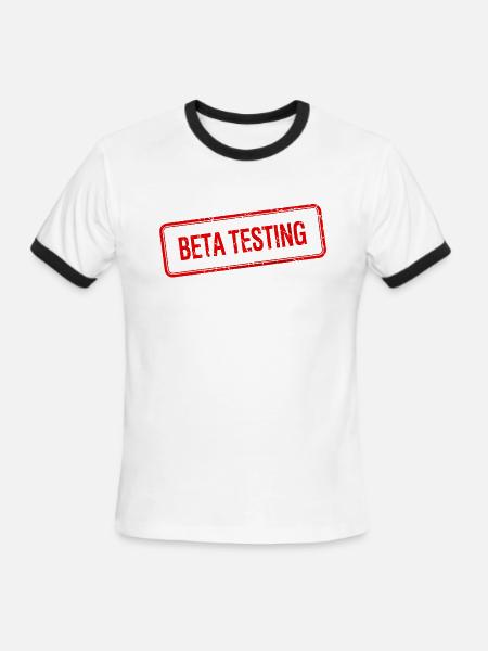 Beta - Men's Ringer T-Shirt - white/black