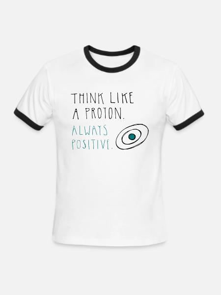 proton - Men's Ringer T-Shirt - white/black