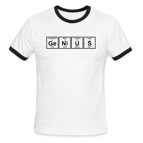 Genius (Periodic Elements) - Men's Ringer T-Shirt
