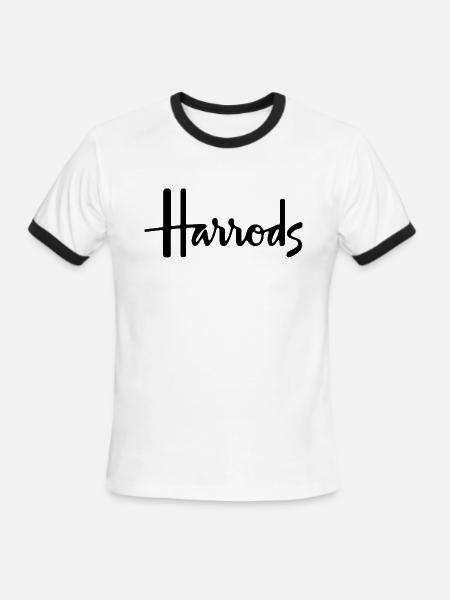 harrods-logo - Men's Ringer T-Shirt - white/black