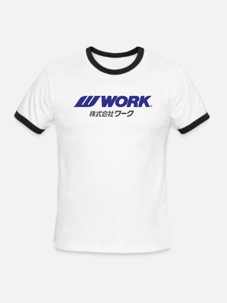 Work Wheels - JDM - Men's Ringer T-Shirt - white/black
