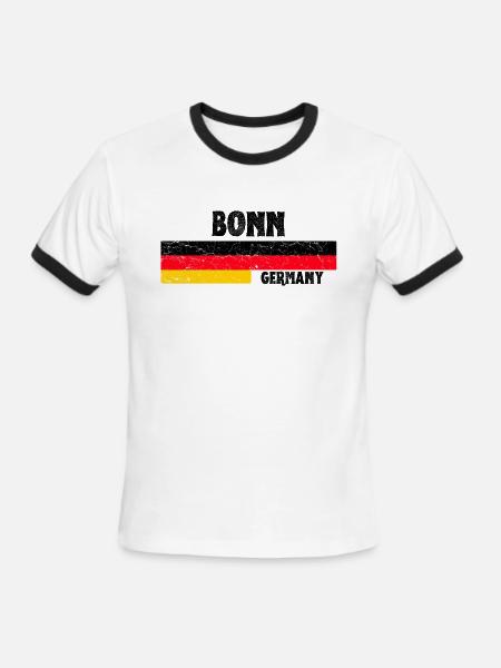 Bonn Germany - Men's Ringer T-Shirt - white/black