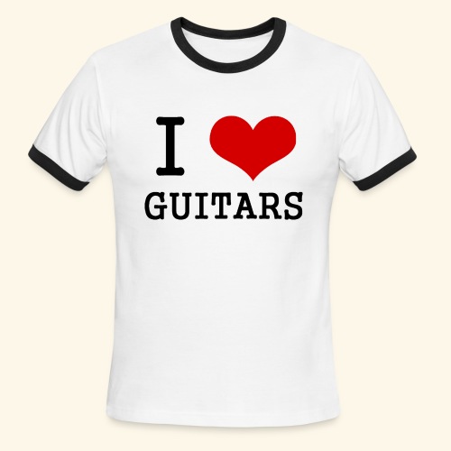 I love guitars - Men's Ringer T-Shirt