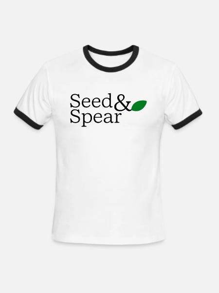 Seed Spear - Men's Ringer T-Shirt - white/black